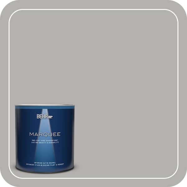 BEHR MARQUEE 1 qt. #BXC-25 Colonnade Gray Satin Enamel Interior Paint & Primer