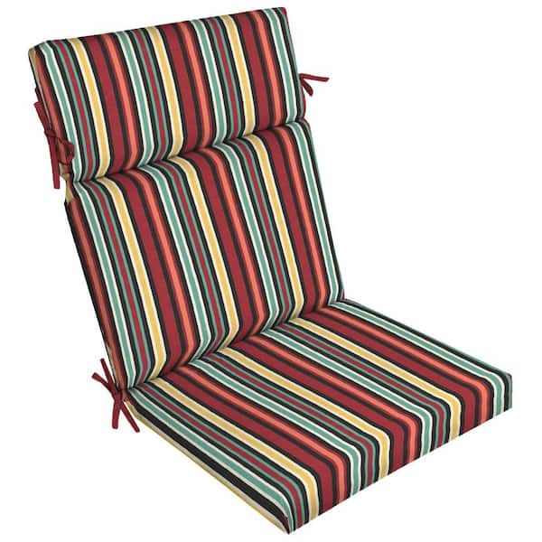 ARDEN SELECTIONS 21 in. x 44 in. Ruby Abella Stripe Outdoor Dining Chair Cushion