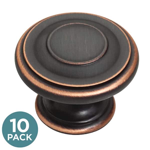 Liberty Harmon 1-3/8 in. (35 mm) Bronze with Copper Highlights Round Cabinet Knob (10-Pack)