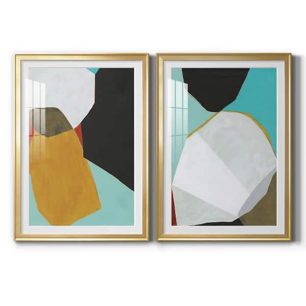 Wexford Home Graphica I By Wexford Homes 2 Pieces Framed Abstract Paper Art Print 30.5 in. x 42.5 in. .