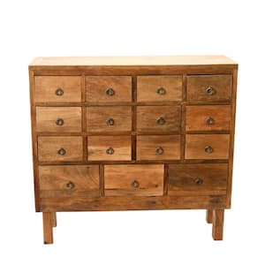 Mid Brown Stained Apothercary Chest with Antique