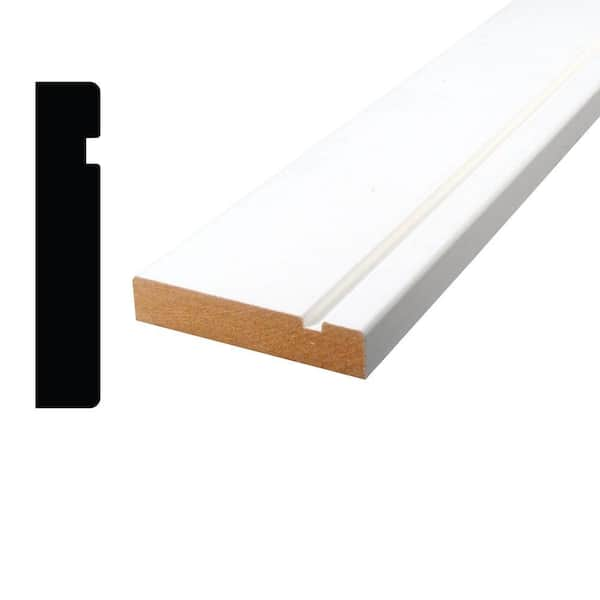 Alexandria Moulding 5/8 in. x 3 in. x 84 in. Primed MDF Casing Moulding Pack (4 Pack)