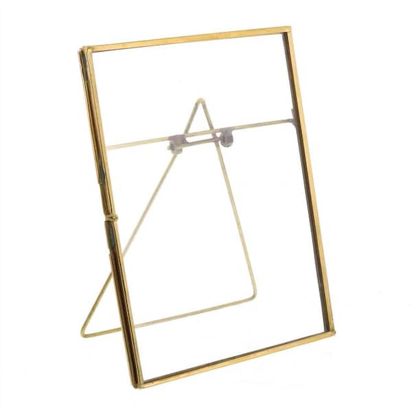 HomeRoots Victoria 5 in. x 7 in. Brass Picture Frame