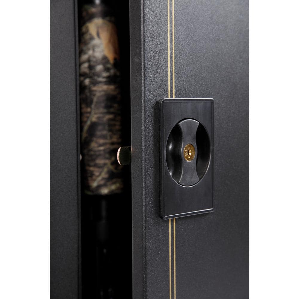 Black 49" Heavy-Duty Metal 5-Gun Security Cabinet