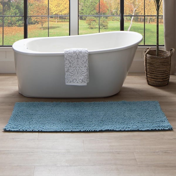 Metaphor Glacier 24 in. x 60 in. Micro Denier Polyester Bath Mat