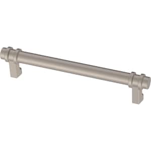 Classic Ringed 5-1/16 in. (128 mm) Satin Nickel Cabinet Drawer Pull
