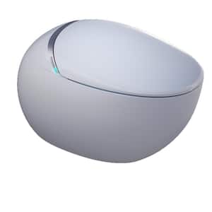 1-Piece 0.8/1.2 GPF Dual Flush Square Smart Bidet Toilet in White with Seat Sensor, Remote Control