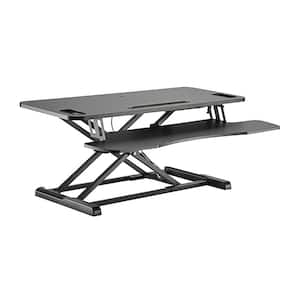 24 in. Black Metal Foldable Folding Utility Table