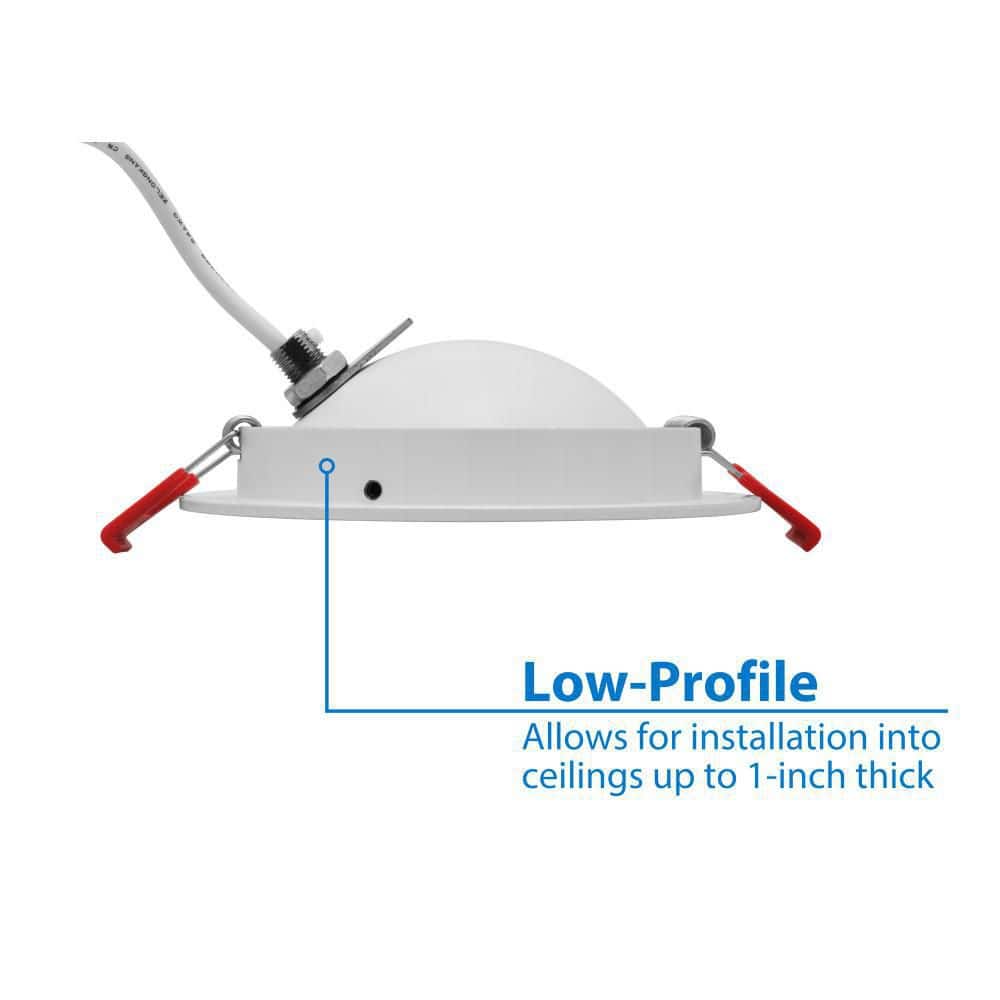 White Aluminum 4-Inch LED Canless Recessed Lighting Kit