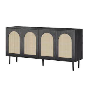 Roderick Black 63 in. Wide Sideboard with Wood Legs