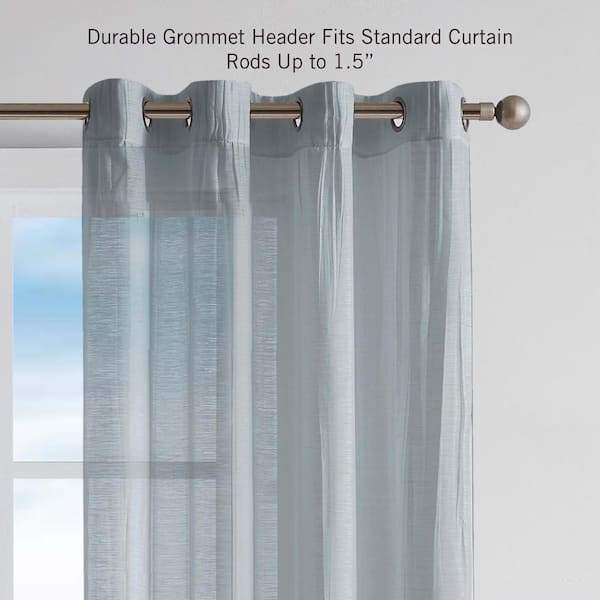 Nautica Classics Window Curtains | Lightweight Drapes | Set of 2 Panels |  Sheer, 38 x 84 Pair, White