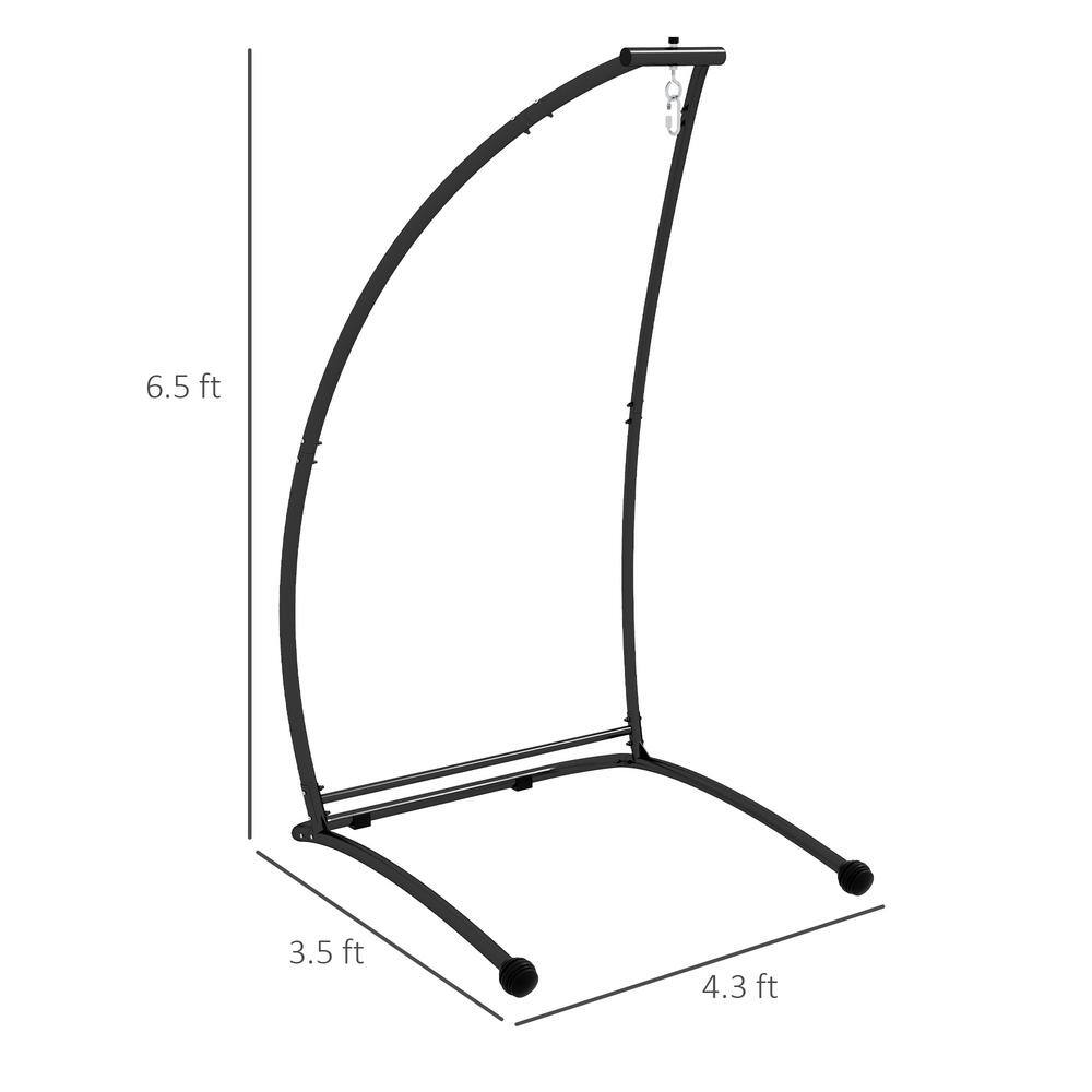 Black Steel X-Stand for Hanging Hammock Chairs