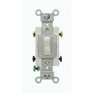 15 Amp Commercial Grade 3-Way Toggle Switch, White