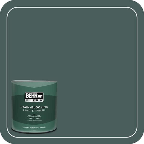 BEHR ULTRA 1 qt. #N430-7 Silken Pine Extra Durable Semi-Gloss Enamel Interior Paint & Primer