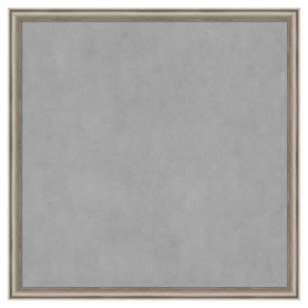 Amanti Art Salon Scoop Pewter 26 in. x 26 in Framed Magnetic Board