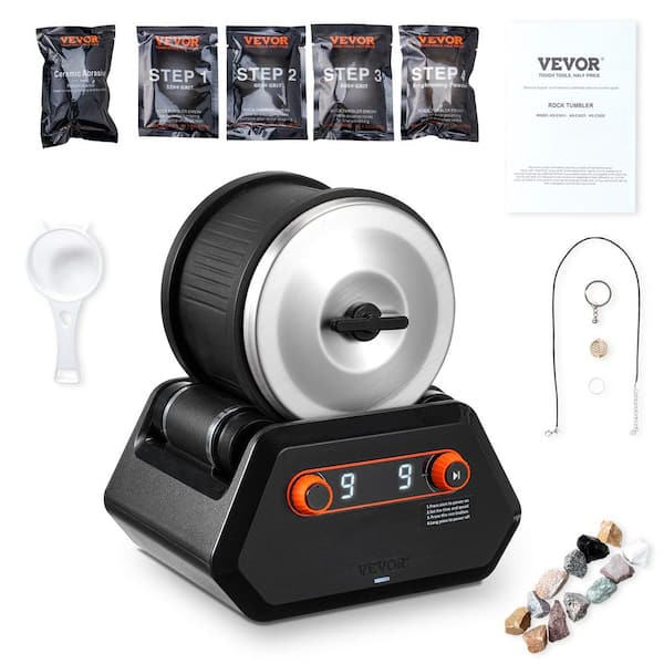Rock Tumbler Kit, 4 lbs. Rock Polishing Kit, 9 Speed Settings 9-Day Polishing Timer Stone Polishing Kit, Rock Polisher
