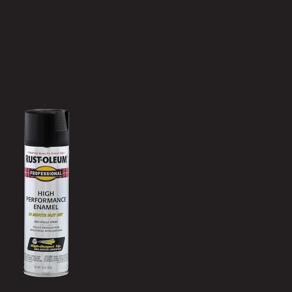 Rust-Oleum Professional 15 oz. High Performance Enamel Flat Black Spray Paint