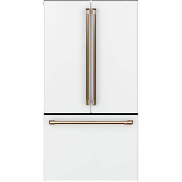 23.1 cu. ft. Smart French Door Refrigerator with Internal Water Dispenser in Matte White, Counter Depth and ENERGY STAR