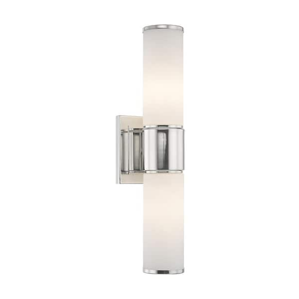 Weston 2 Light Polished Nickel ADA Wall Sconce/ Bath Vanity