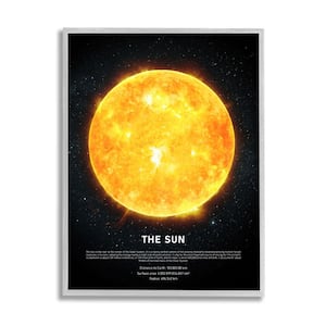 "Milky Way Sun Outer Space Astrological Facts" by Design Fabrikken Framed Astronomy Wall Art Print 11 in. x 14 in.