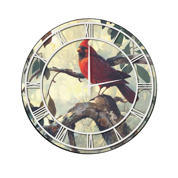 Unbranded "Sunrise at Narrows Creek" Full Coverage Art and White Numbers Imaged Wall Clock