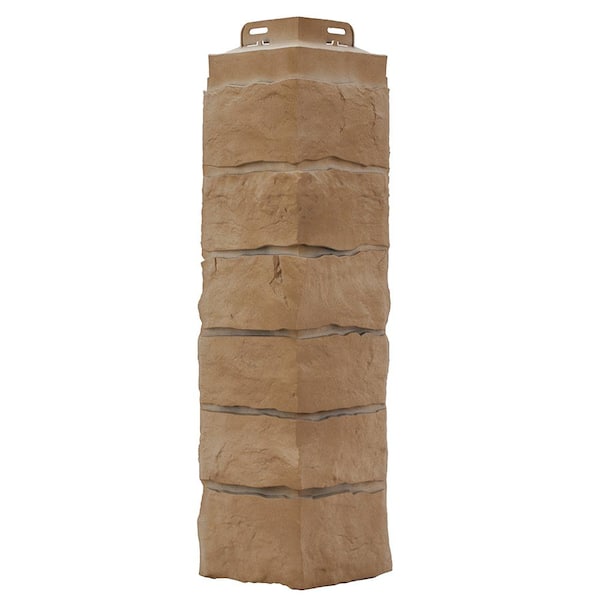 Novik NovikStone SK Stacked Stone Corner 6.1 in. x 21.3 in. Stone Siding Corner in Terra (5 Per Box, 7.92 lin. ft.)