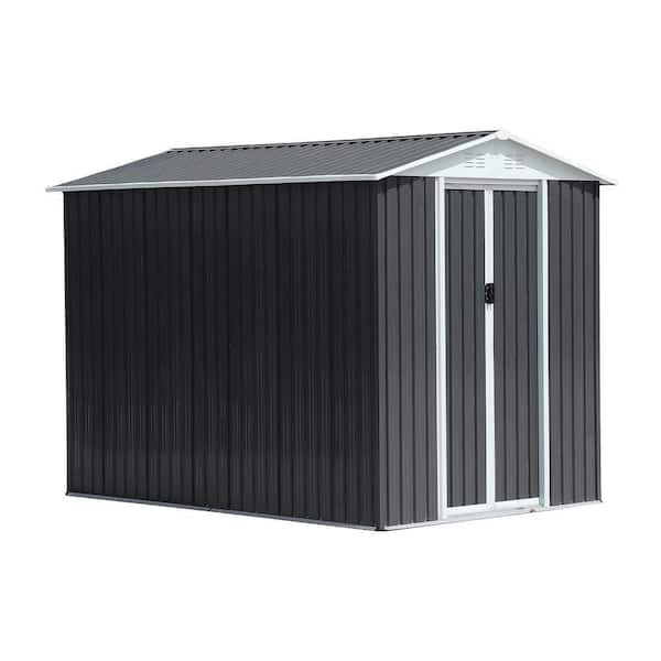 Boosicavelly 6 ft. W x 9 ft. D Metal Shed with Double Door and