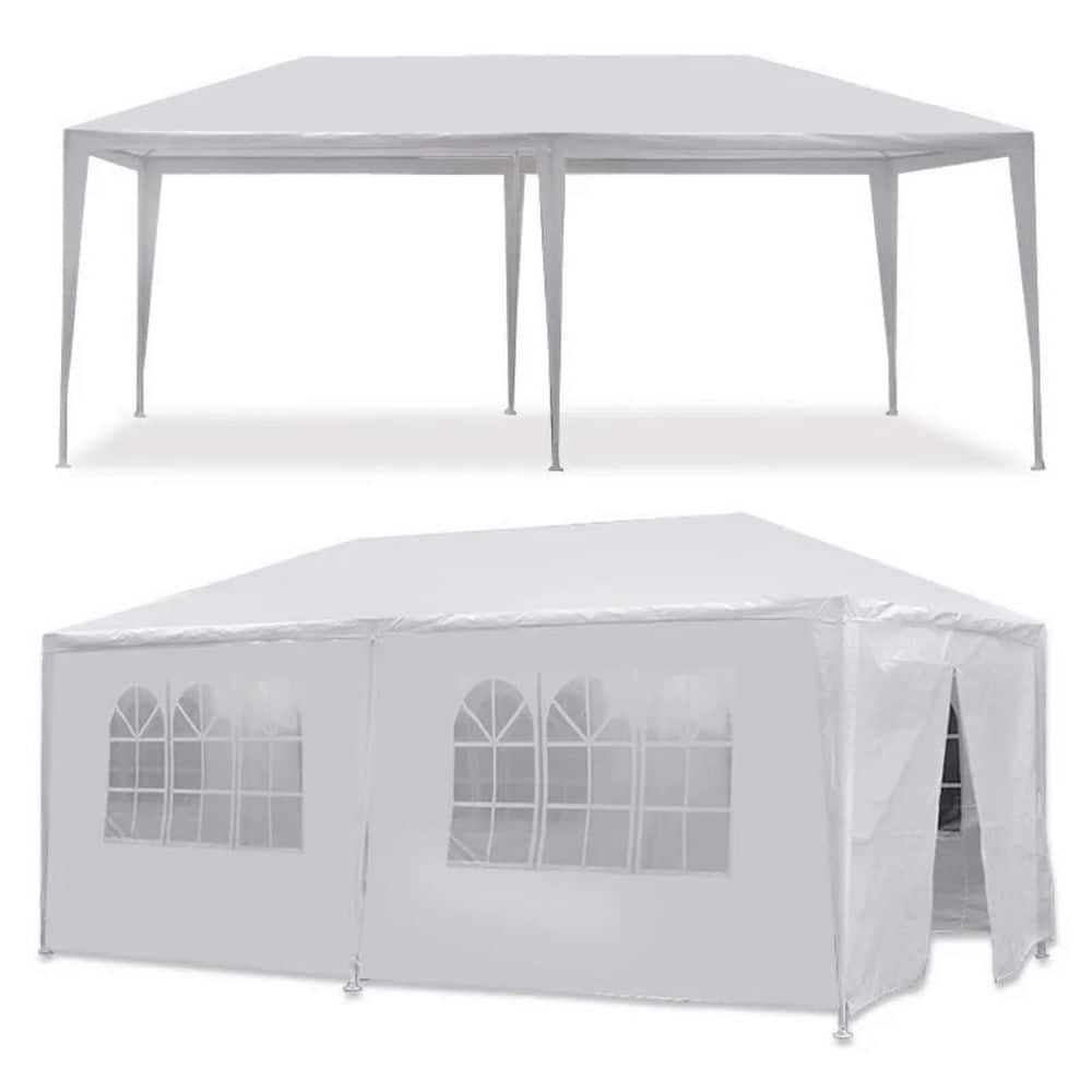 10 ft. x 20 ft. White Outdoor Garden Gazebo Wedding Party PicnicsTent Canop