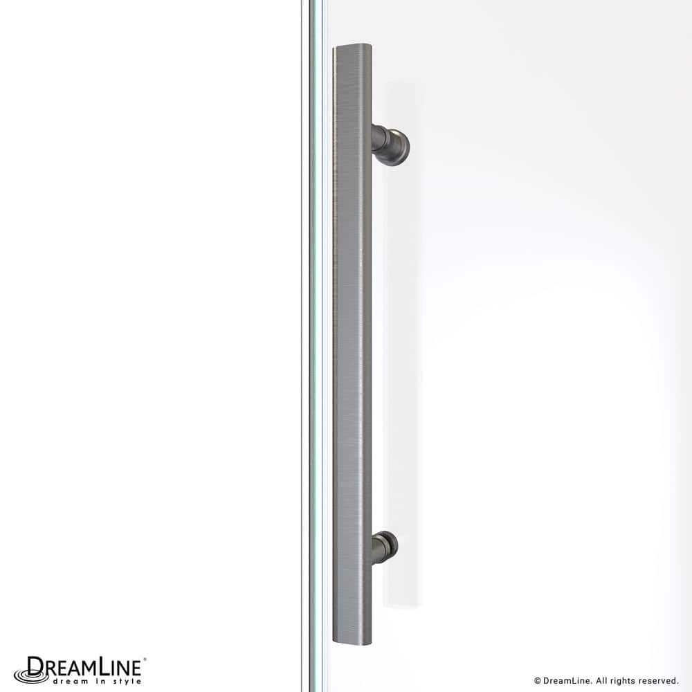 Seneca 60 in. Frameless Sliding Shower Door in Brushed Stainless Steel