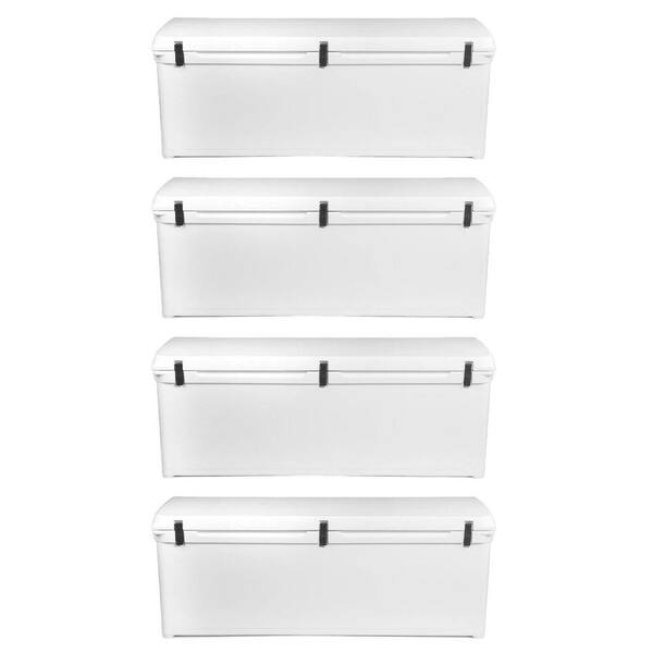 ENGEL Coolers 79.2 Gal. 441 Can 320 High Performance Roto Molded Cooler, White (4Pack) 4 x