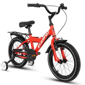 A16115 Kids Bike 16 in.ch for Boys and Girls with Training Wheels Freestyle Kids' Bicycle with fender and carrier