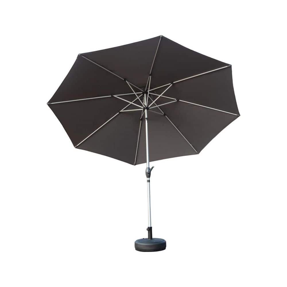 9 ft. Metal Outdoor Market Table Patio Umbrella with Button Tilt, Crank and