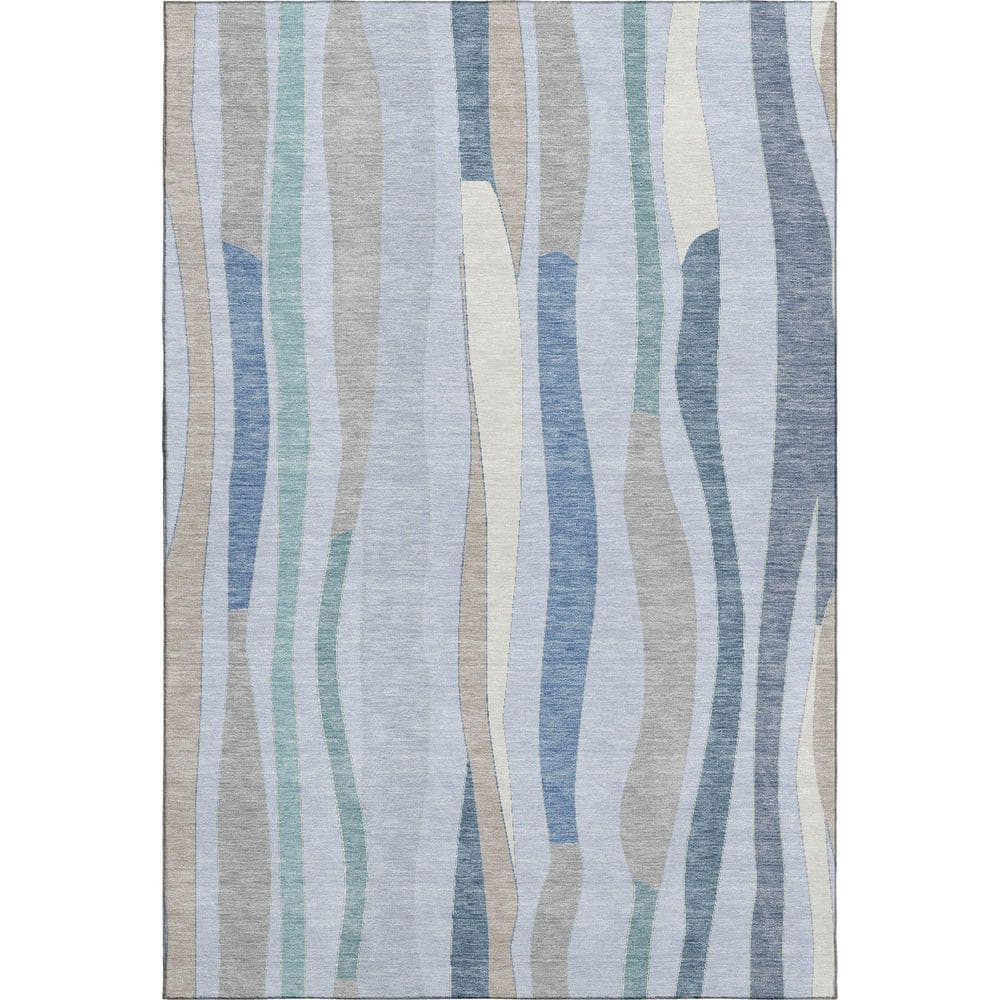 Mayfield Premium Machine Washable Abstract AMF2188 Sky 9 ft. x 12 ft. Area Rug price history on PriceWatchPro