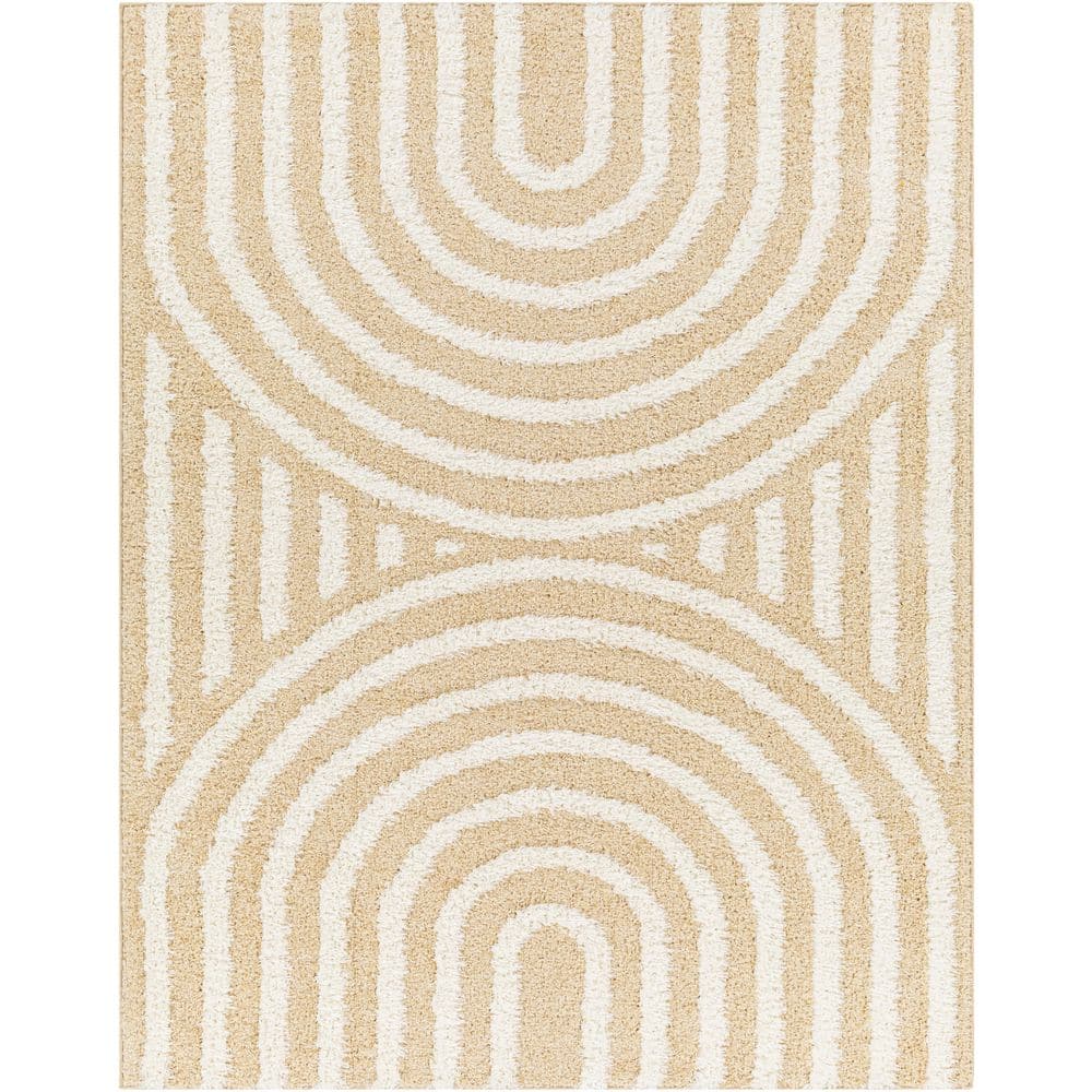 Livabliss Sigrun Yellow Modern 5 ft. x 7 ft. Indoor Area Rug ...