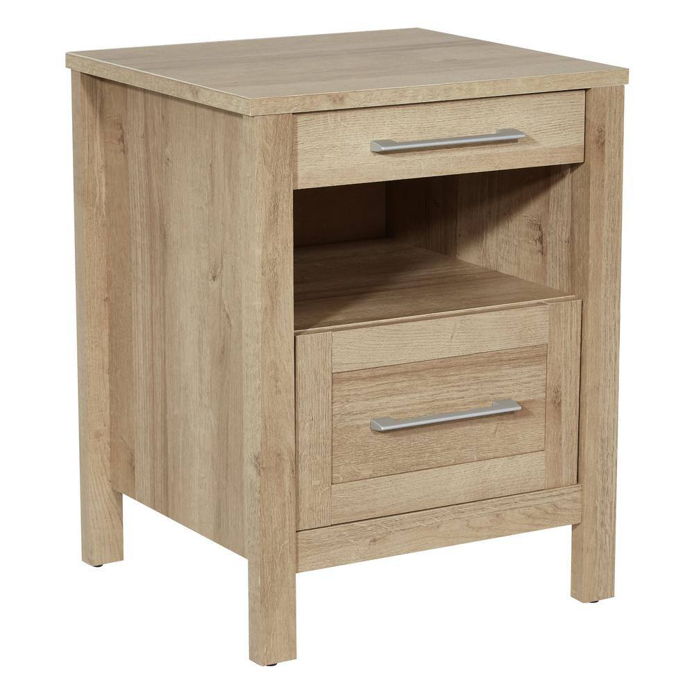 Canyon Oak Queen/Full Headboard and Nightstands Bedroom Set