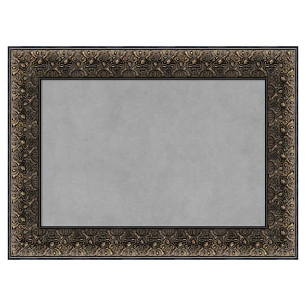 Amanti Art Intaglio Embossed Black 23 in. x 17 in Framed Magnetic Board