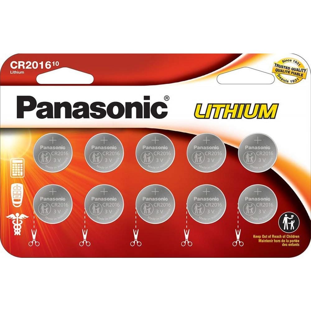 Batería de pila de litio Dl2016 Ecr2016 Panasonic Cr2016 3v, Paquete de 6, 6