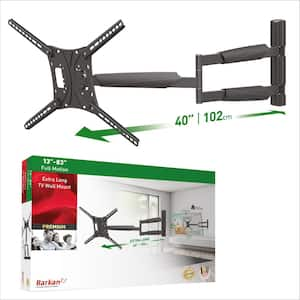 Barkan 13 - 83 in. Full Motion - 4 Movement Extra Long TV Wall Mount Black Extremely Extendable Cable Management