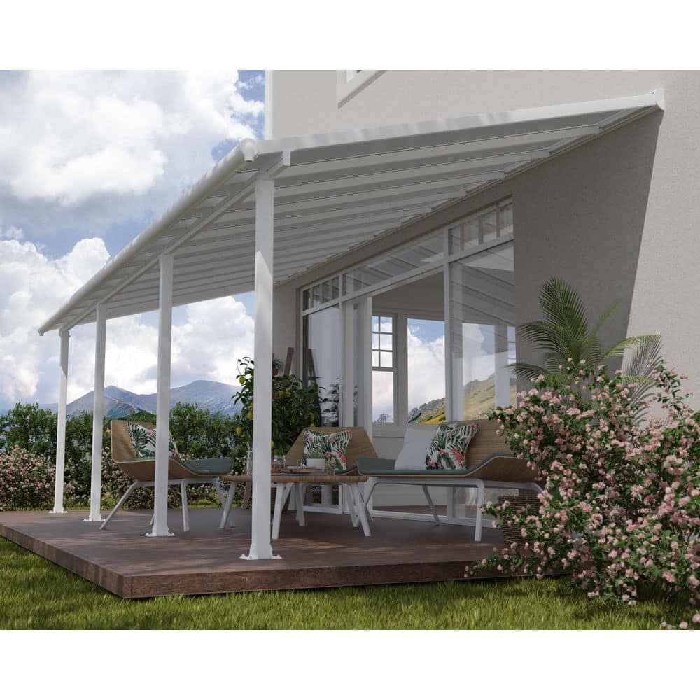 CANOPIA By PALRAM Olympia 10 Ft. X 24 Ft. White/White Aluminum Patio ...