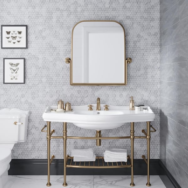 Gray and White 10.7-in. x 12-in. Polished Marble Mosaic Tile (4.46 Sq ft/case)