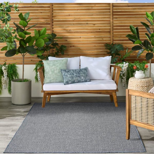 Tulum Denim 6 ft. x 9 ft. All-Over Design Contemporary Area Rug