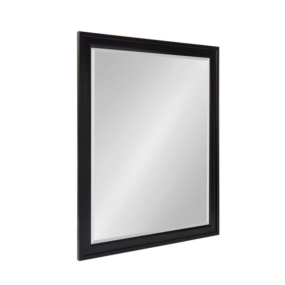 Black Polystyrene Framed Rectangular Wall Mirror 27.5x39.5