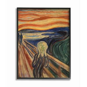24 in. x 30 in. " Munch The Scream Classical Painting" by Edvard Munch Framed Wall Art