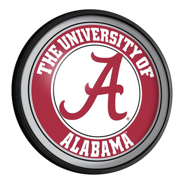 The Fan-Brand Alabama Crimson Tide: Round Slimline Lighted Wall Sign 18 in. L x 18 in. W x 2.5 in. D