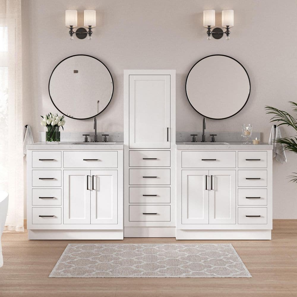 ARIEL Hepburn 3-Piece Set 2 x 36 in Single Sink Bathroom Vanity