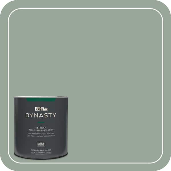 BEHR DYNASTY 1 qt. #MQ6-17 Green Trellis Semi-Gloss Enamel Exterior Stain-Blocking Paint & Primer
