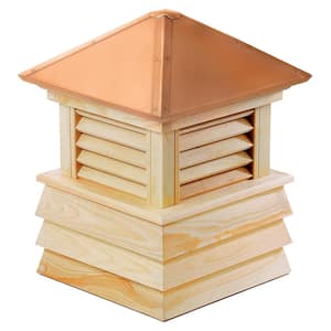 Dover 22 in. x 28 in. Wood Cupola with Copper Roof