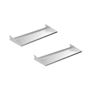 28.3 in. W x 2.9 in. H Gray Shed Shelving (2-Pack)