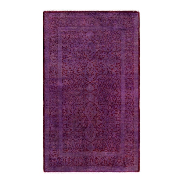 Fine Vibrance Pink 3 ft. x 5 ft. Solid Wool Indoor Area Rug