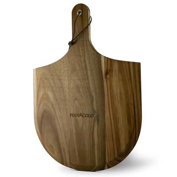 Kitchen Wood Cutting Boards with Handle, Wooden Pizza Peel 15 inch